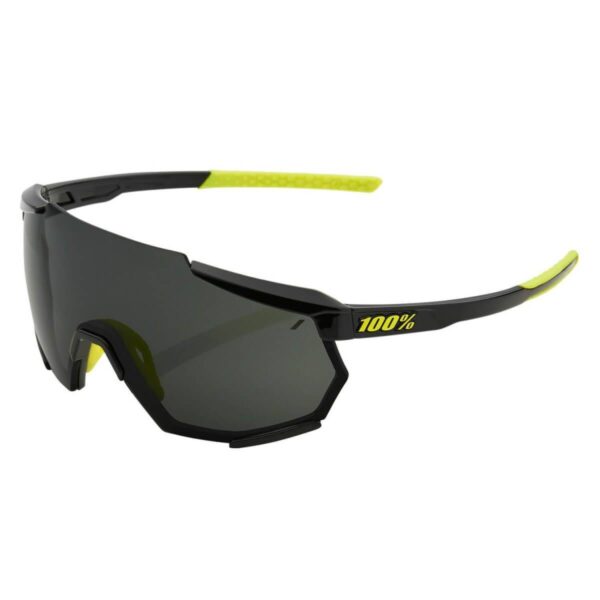 100% Racetrap Black Gloss Brille - Smoked Lens Fahrradbrillen