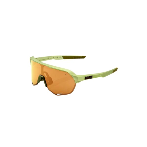 100% S2 Mattmetallic Viperidae Brille - Mehrschichtige Bronzegläser Fahrradbrillen