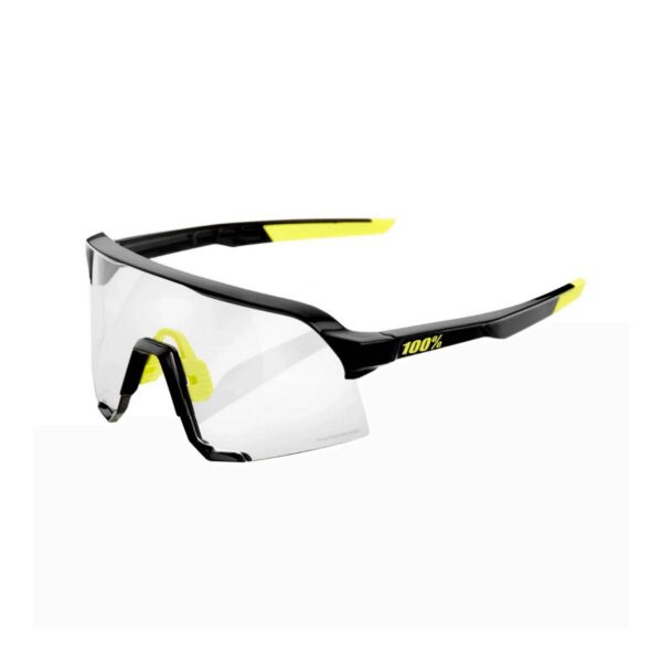 100% S3-Brille - Schwarzglänzend - Selbsttönende Gläser Fahrradbrillen