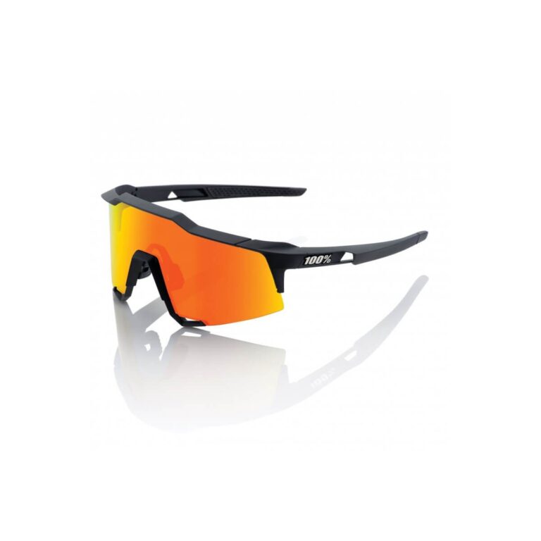 100% Speedcraft Soft Tact Black LL Schutzbrille (HD Multilayer Red Mirror Lens) Fahrradbrillen