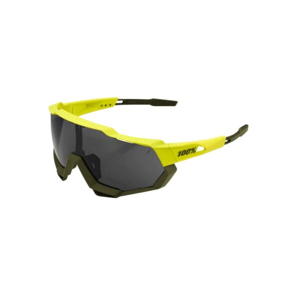 100% Speedtrap Soft Tact Bananenbrille - Schwarzes Objektiv Fahrradbrillen