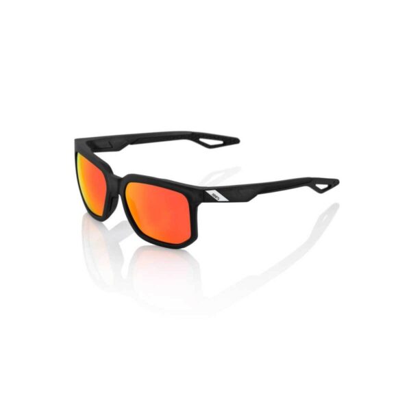 100% zentrische schwarze Brille mit roter HD-Spiegellinse Fahrradbrillen
