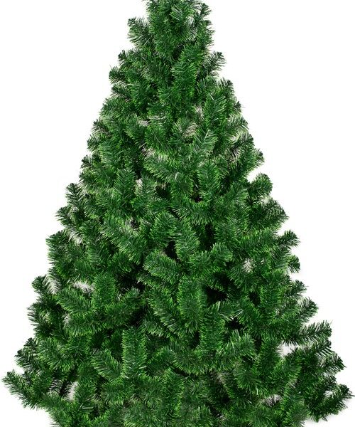 180cm Weihnachtsbaum Künstlicher Weihnachtsbaum mit klappbarem Metallständer PVC Kunstbaum Dekorativer Baum mit 1355 Spitzen Grün Weihnachten