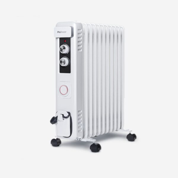 2500W kompaktes Ölgefüllter Kühler mit 11 Flossen und Thermostatkontrolle - Weiß Neujahrsverkauf