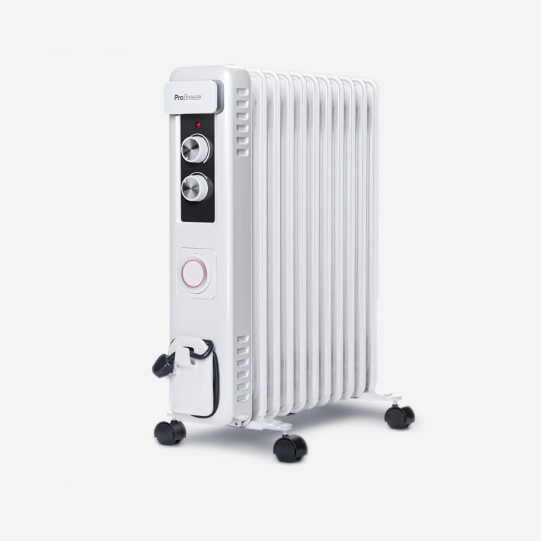2500W kompaktes Ölgefüllter Kühler mit 11 Flossen und Thermostatkontrolle - Weiß Neujahrsverkauf