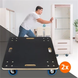 2er Set Rollbrett Möbelroller 60 x 80 cm aus Multiplex Traglast 800 kg 126