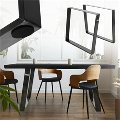 2er Set Tischkufen 80GRAD Neigung 75x72 cm Industrial Profil 8x2 cm Stahl ML-Design 6911