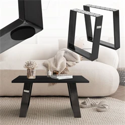 2er Set Tischkufen Bankkufen 80GRAD Neigung 40x43 cm Industrial 8x2 cm Stahl ML-Design 6911