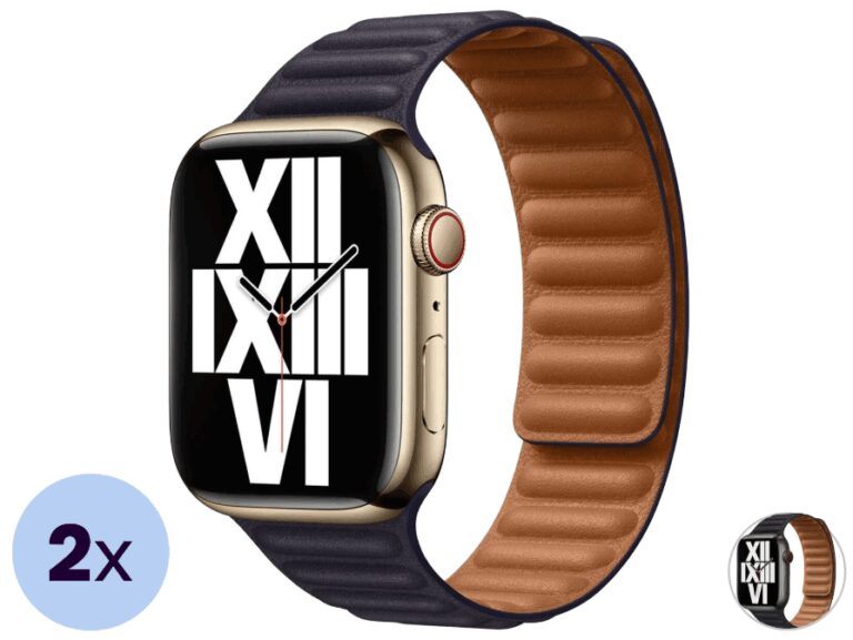 2x Apple Lederarmband für die Apple Watch - Serie 1-9 Kleidung