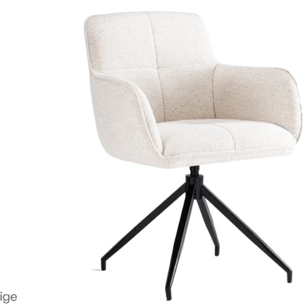 2x Criks Design Esstisch-Drehstuhl Charly - beige Wohnen & Kochen