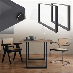 B-Ware Tischbeine 2er Set 60x72 cm Anthrazit aus Stahl 6911