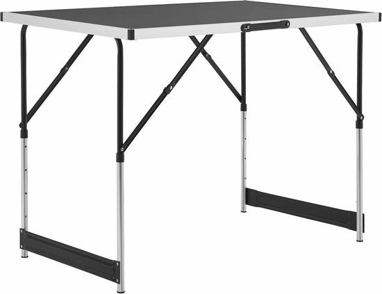 3 Stück Aluminium-Klapptisch / Klapptisch / Campingtisch - Multifunktional - Schwarz Haus & Garten