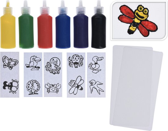 3BMT® Glasmalfarbe - für Porzellan und Glas - komplettes Malerset Hobby & Sport