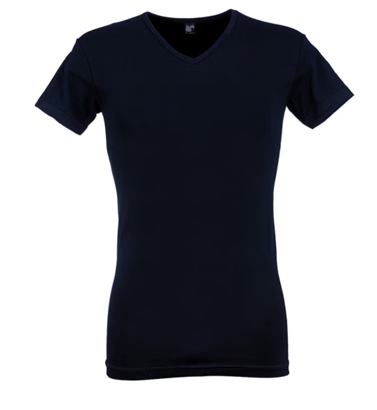 4x Alan Red T-Shirts Men - Navy - Größe M - V-Ausschnitt & Rundhals - Body Fit - 93% Baumwolle / 7% Elastan Kleidung