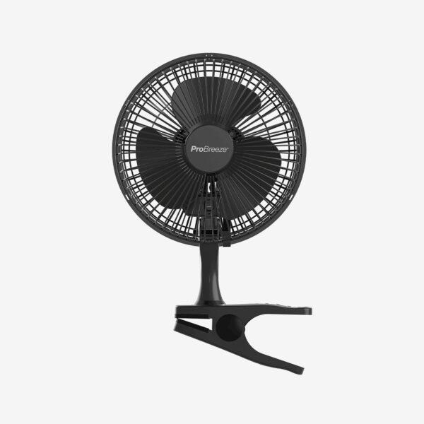 6" Mini-Clip-Ventilator – Ultraleise und hohe Leistung – Schwarz Ventilatoren
