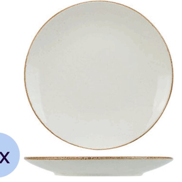 6er-Set Cosy & Trendy Granit-Elfenbein-Teller - 27 cm - zeitloses Elfenbein-Design Wohnen & Kochen