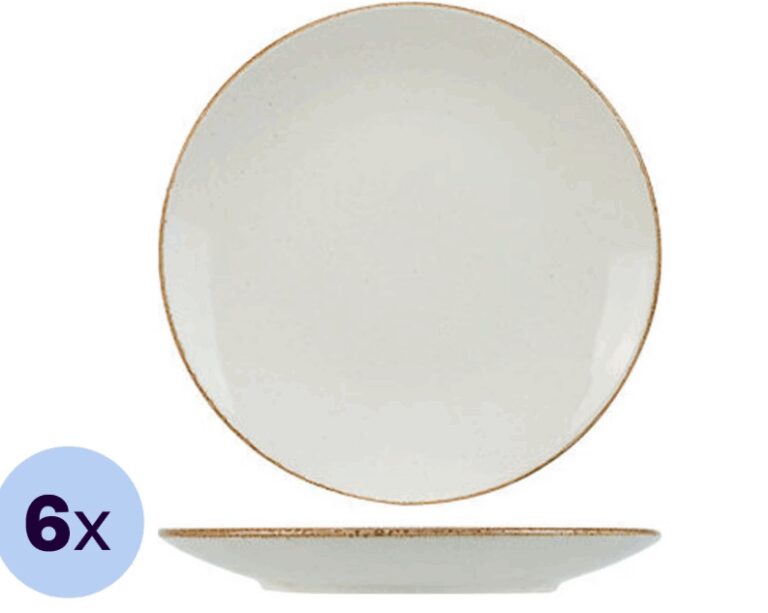 6er-Set Cosy & Trendy Granit-Elfenbein-Teller - 27 cm - zeitloses Elfenbein-Design Wohnen & Kochen