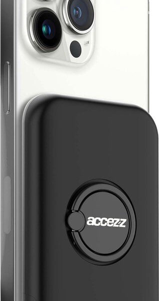 Accezz Powerbank Suitable for Magsafe 5000 mAh - Batterie LED Anzeige - USB C - 18 Watt - Wireless Powerbank Suitable for iPhone 12/13/14/15 - Schwarz Elektronik