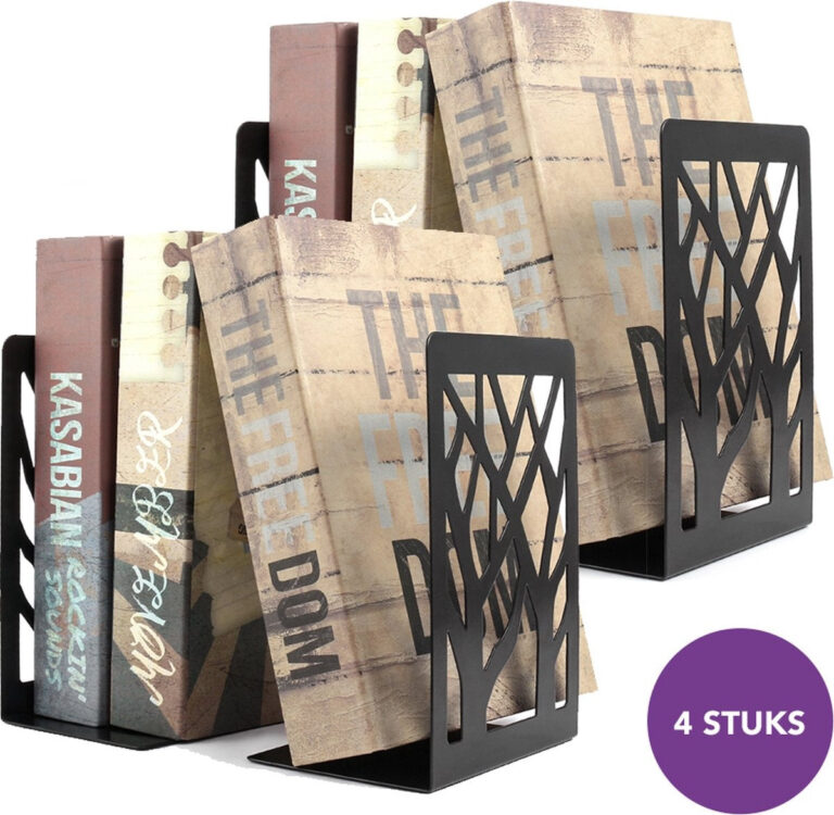 AchatÃ© Metall-Buchstütze 4er-Set - Rutschfest - Buchständer - Buchhalter - Bücherregal Wohnen & Kochen