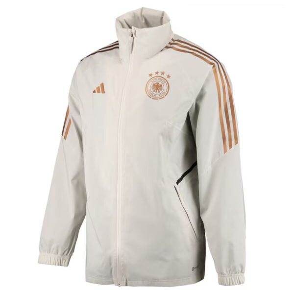 adidas Fussball DFB Deutschland Rain Jacket - Herren Regen Jacke Beige HL9338 Jacken & Pullover