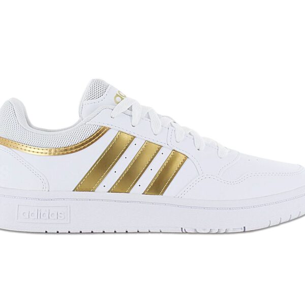 adidas HOOPS 3.0 Low - Damen Classic Schuhe Weiß-Gold HP7972 Sneaker
