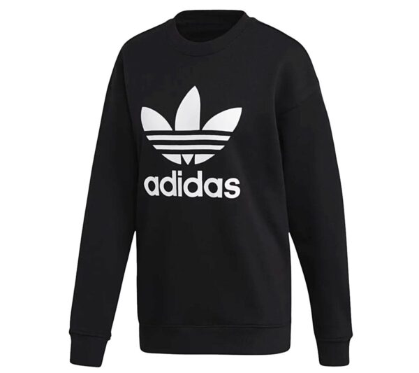 adidas Trefoil Crew - Damen Sweatshirt Pullover Baumwolle Schwarz FM3272 Jacken & Pullover