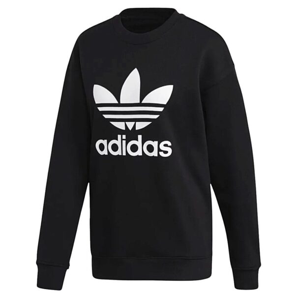 adidas Trefoil Crew - Damen Sweatshirt Pullover Baumwolle Schwarz FM3272 Jacken & Pullover