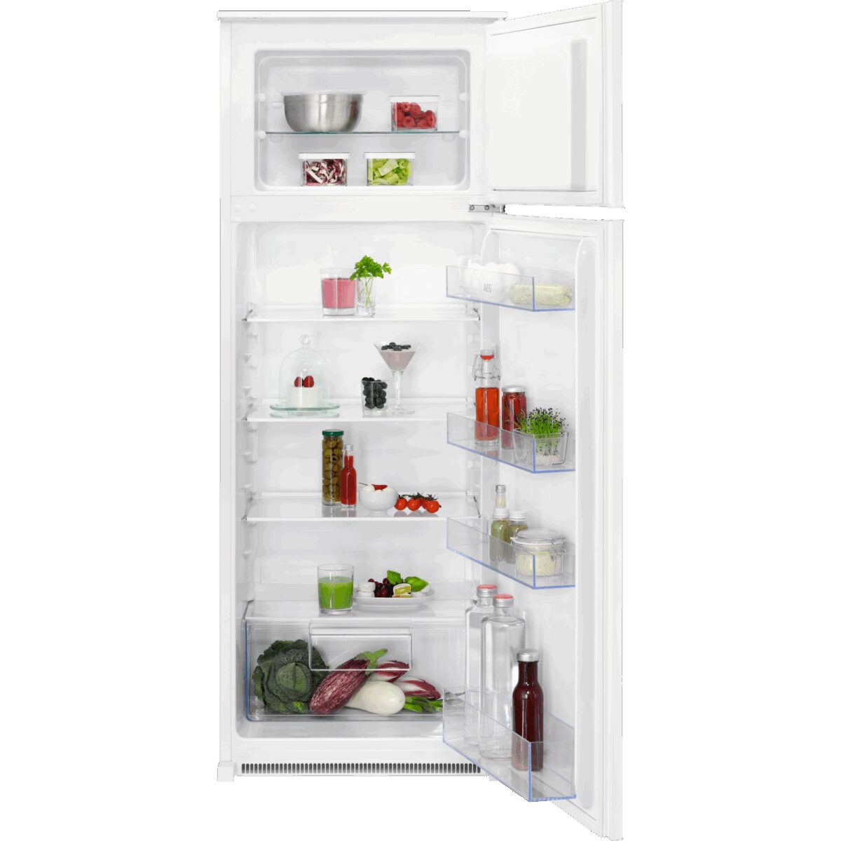 AEG 5000 ColdSense / Einbau Doppeltür - Kühlautomat / 1446 mm / 218 L / LowFrost – weniger Eisbildung / Schlepptür TSD5S141ES