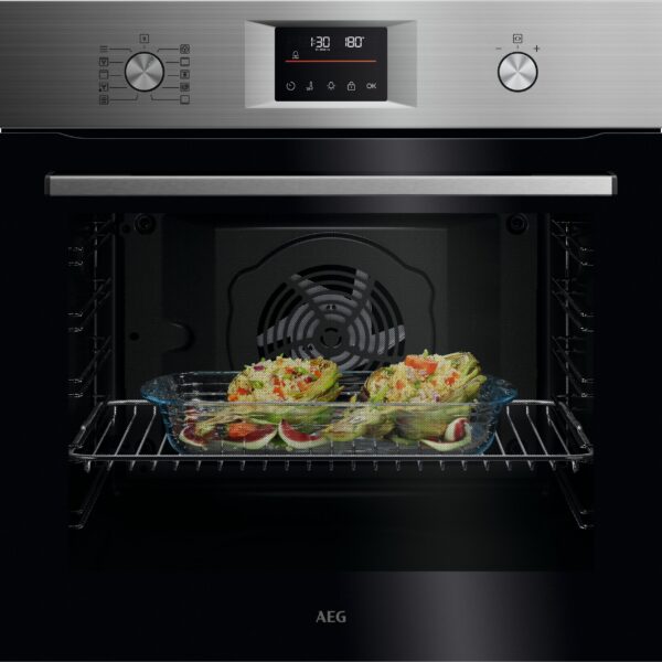 AEG 5000 SurroundCook® / Einbaubackofen / Pyrolytische Selbstreinigung / Edelstahl mit Antifingerprint OU5PB40ZSM