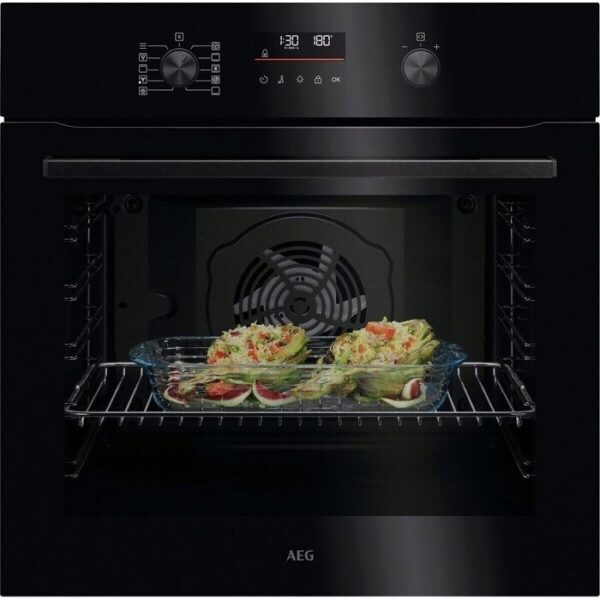 AEG 5000 SurroundCook® / Einbaubackofen / Pyrolytische Selbstreinigung / Schwarz TU5PB40WSK