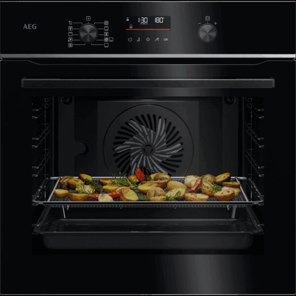 AEG 6000 SenseCook® / Einbaubackofen / WLAN-fähig / Pyrolytische Selbstreinigung / Schwarz TS6PB50WAB