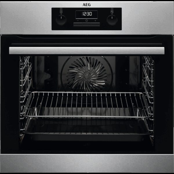 AEG 6000 SurroundCook® / Einbaubackofen / Aqua-Reinigungsfunktion / Edelstahl mit Antifingerprint BEB331010M