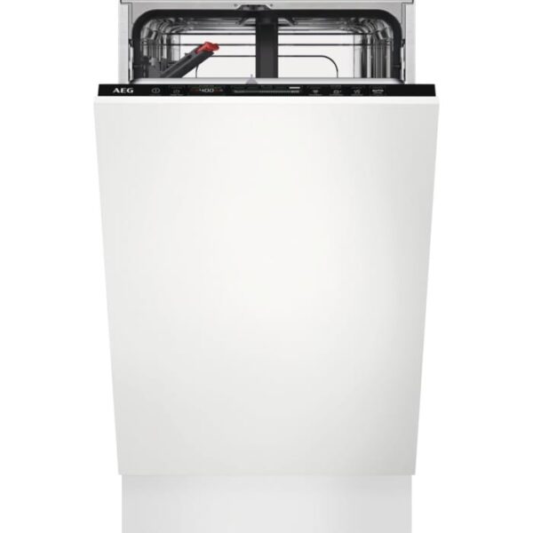 AEG 7000 GlassCare / Vollintegrierter-Geschirrspüler 45 cm / AirDry - perfekte Trocknungsergebnisse / Besteckkorb / QuickSelect Display FSE73407P