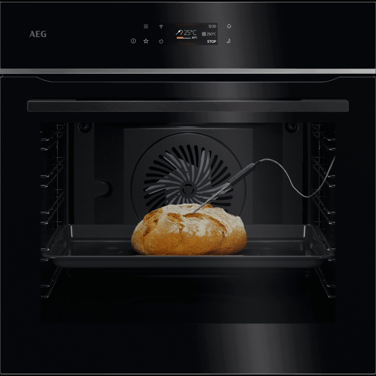AEG 7000 MealAssist / Einbaubackofen / WLAN-fähig / Pyrolytische Selbstreinigung / Schwarz TE7PB63ZAB