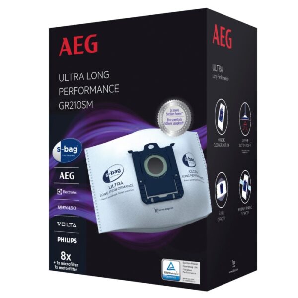 AEG GR210SM s-bag® Ultra Long Performance Staubsaugerbeutel 9001688366