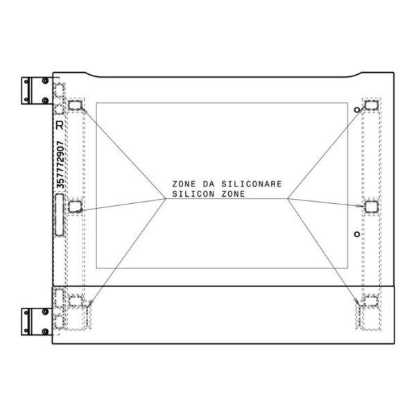 AEG Montage Türglas - 592x470mm 3578818035
