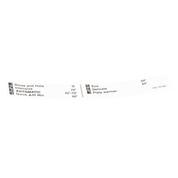 AEG Programmlabel für Geschirrspüler 1561408012