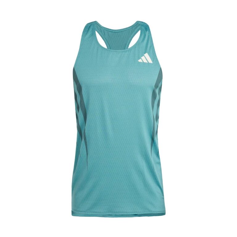Ärmelloses Adidas Adizero Shirt Blau