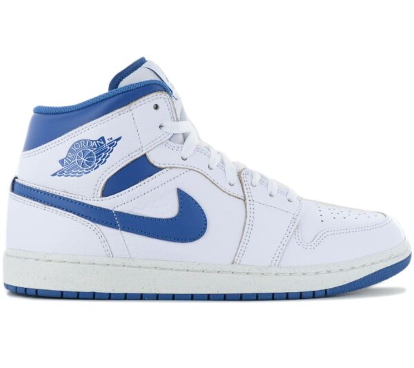 Air Jordan 1 Mid SE - Herren Sneakers Schuhe Leder Weiß-Blau FN5215-141