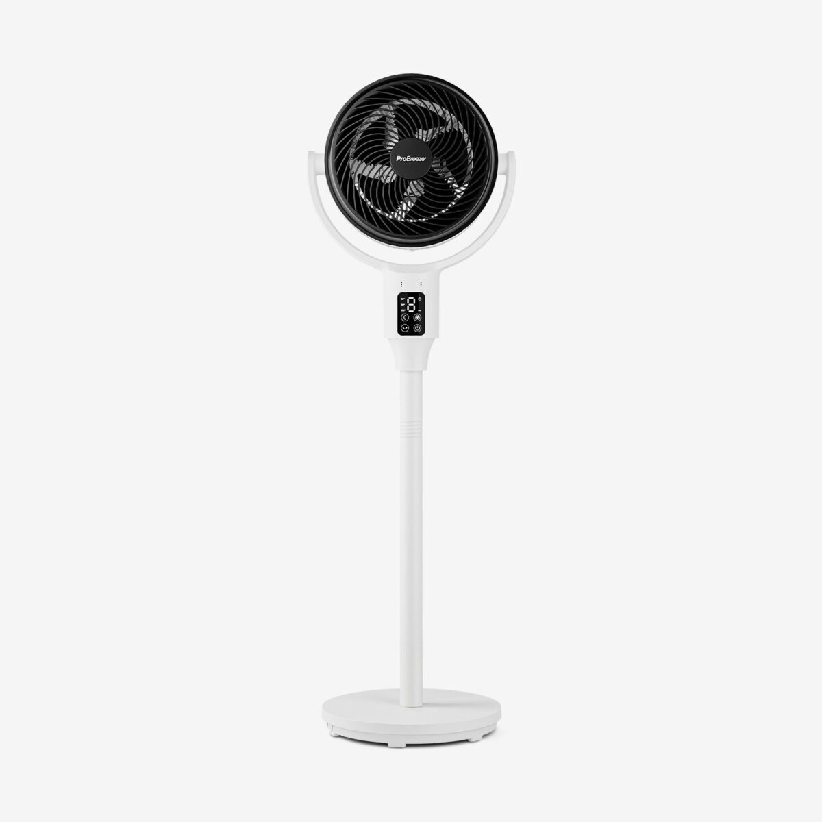 AirFlo 43" Hybrid-Standventilator – Ultra-leiser Luftzirkulator – Weiß Ventilatoren