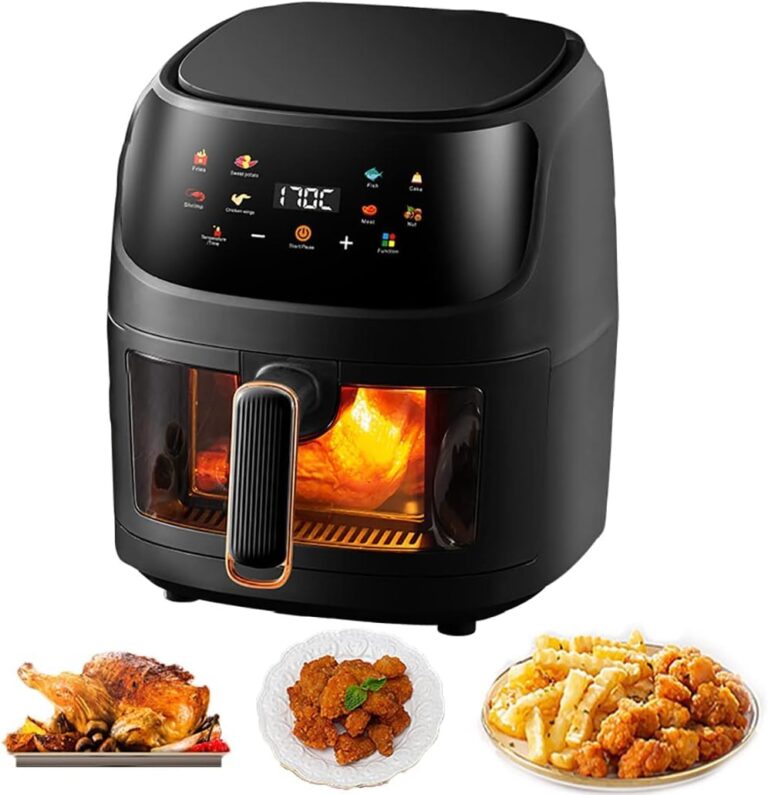 Airfryer XXL - Heißluftfritteuse - 6L - 240W - 280 x 26 x 32 cm - Schwarz Wohnen & Kochen