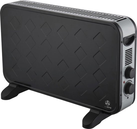 AirKing Elektrische Konvektorheizung - 1250/2000 Watt - Elektrische Konvektorheizung mit einstellbarem Thermostat - Elektrische Heizungen - Schwarz Wohnen & Kochen