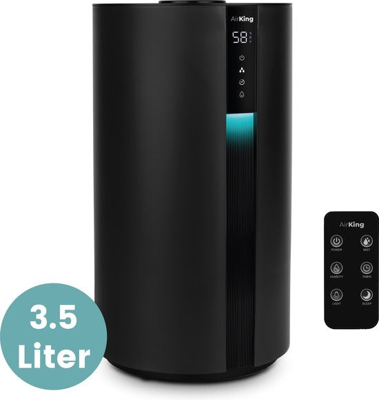 AirKing Luftbefeuchter - Schwarz - Topfill - Hygrometer - Aroma Wohnen & Kochen