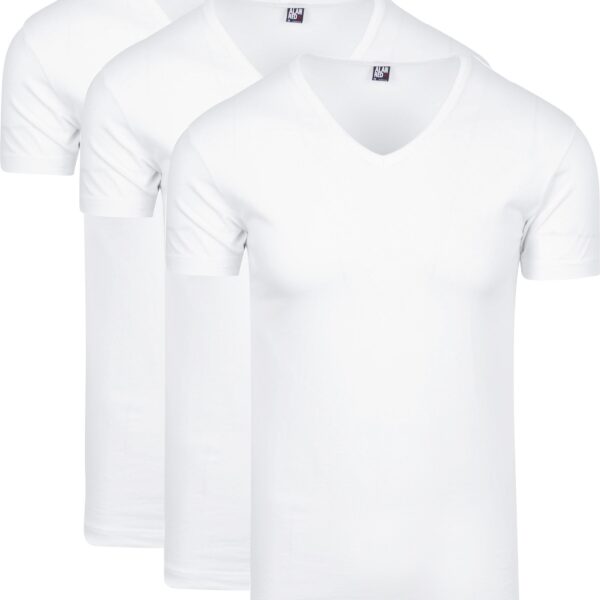 Alan Red Oklahoma T-shirt Stretch - V-Ausschnitt - Weiß - Größe XXL - 93% Baumwolle -. Kleidung