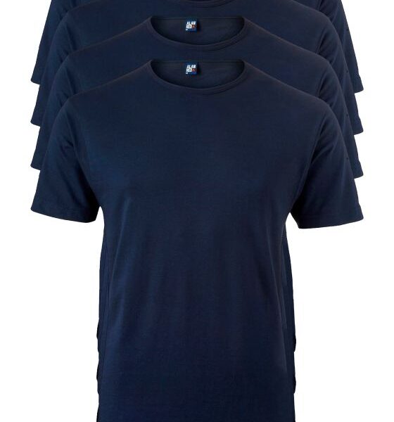 Alan Red Ottawa T-Shirts - O-Neck Shirt - Blau - Größe XXL - (4er-Pack) Vertaald