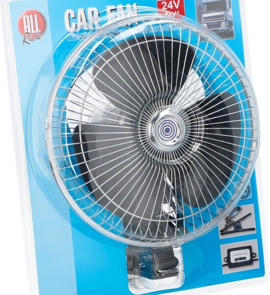 All Ride Mini Fan 24V - Lkw- und Pkw-Lüfter - mit Clip und Netzkabel 2M Auto & Fahrrad