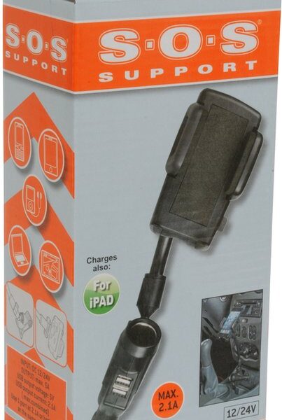 All Ride Telefonhalter und Ladegerät - Autohalterung Telefon - 12/ 24 Volt - mit 3 USB-Anschlüssen Auto & Fahrrad