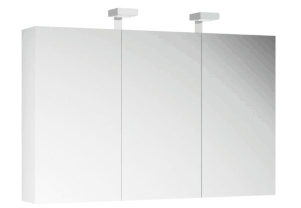 Allibert LED-Spiegelschrank 120x70x15 cm - Weiß - mit Innen- und Außenspiegel & LED-Spot Wohnen & Kochen