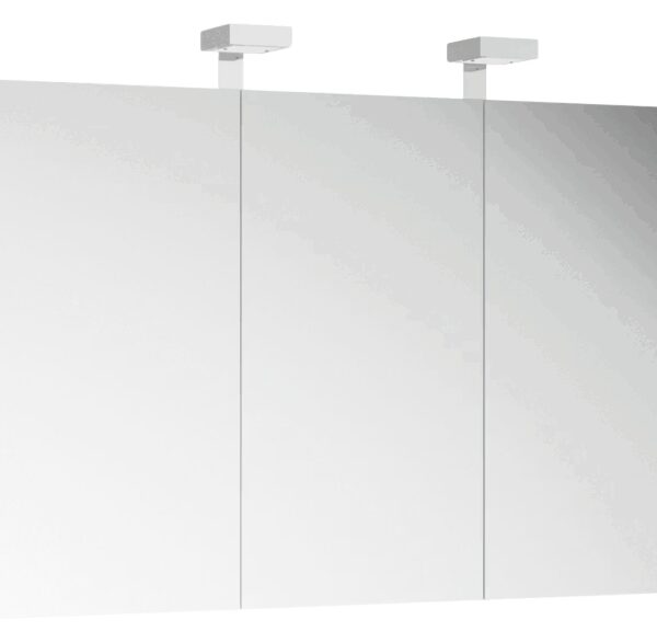 Allibert LED-Spiegelschrank 120x70x15 cm - Weiß - mit Innen- und Außenspiegel & LED-Spot Wohnen & Kochen