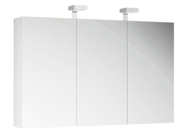 Allibert LED-Spiegelschrank 120x70x15 cm - Weiß - mit Innen- und Außenspiegel & LED-Spot Wohnen & Kochen